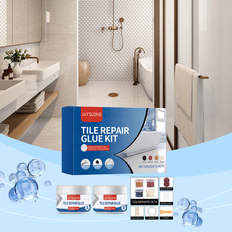Jaysuing Tile Care Glue Set Tile Bathtub Shower Repair Scratch Crack Care Waterproof Leakproof Jaysuing Tile Care Glue Set Tile Bathtub Shower Repair Scratch Crack Care Waterproof Leakproof