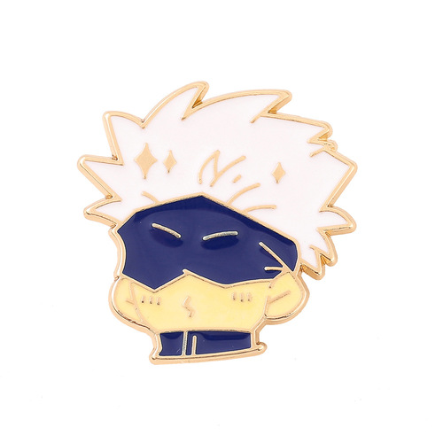 Anime Spell Return Peripheral Gojo Satoru Brooch Male Student Schoolbag Medal Accessory Cute Metal Badge Brooch