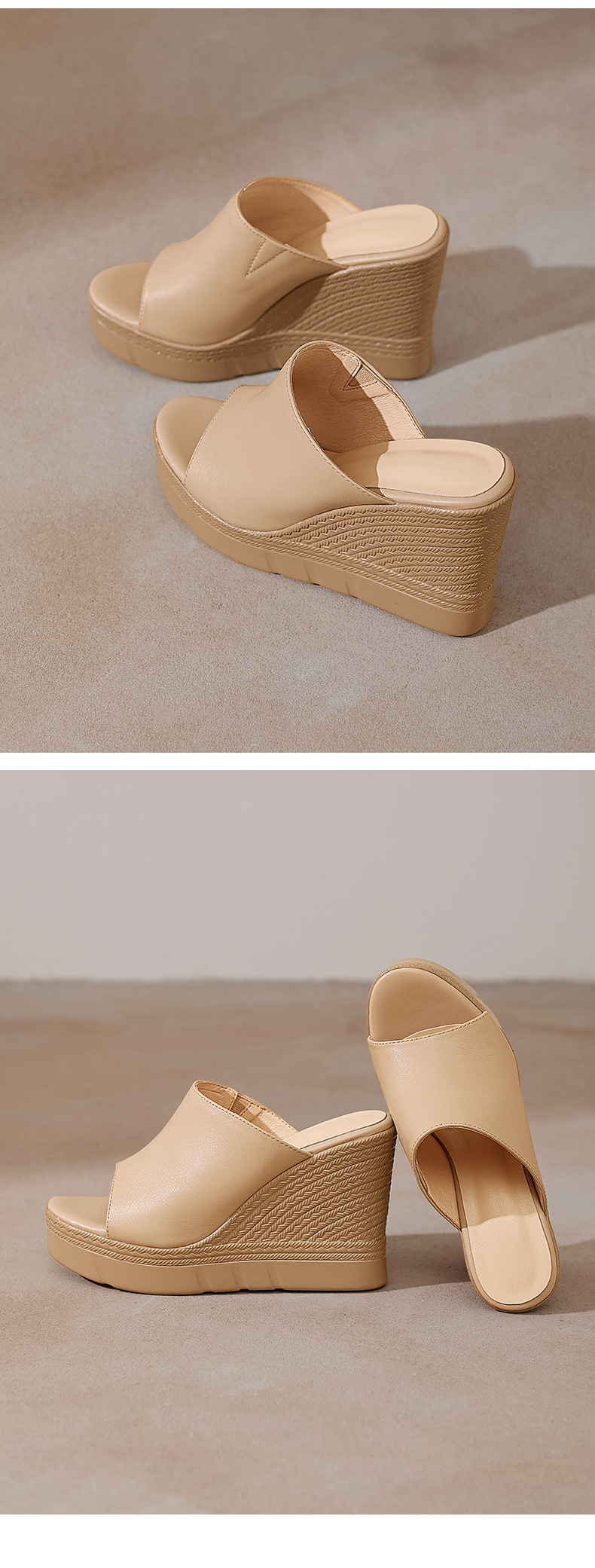 Sandal cao gót nữ hở mũi đế dày 10 cm — đen chi tiết 11