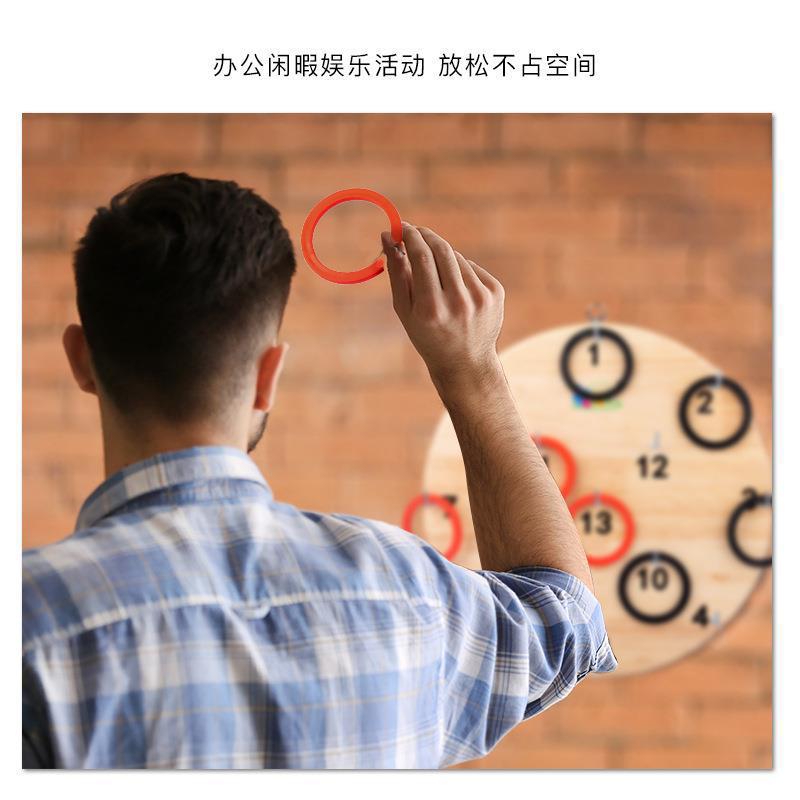 Juego de anillo de pared colgante de jardín de infantes de madera Educación temprana para niños Competencia de lanzamiento interactivo entre padres e hijos Anillo interior