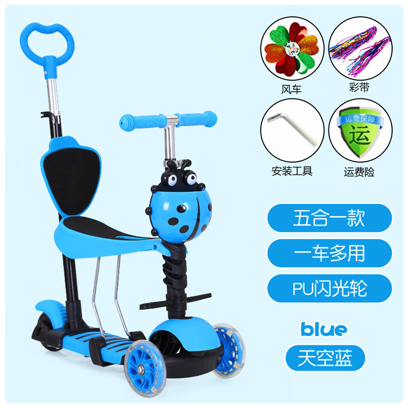 Scooter para niños de 2 años, niños de 6 años, niños de sexo masculino, niños pequeños 3 - en - 1 pueden montar un patín de pedal de un solo pie