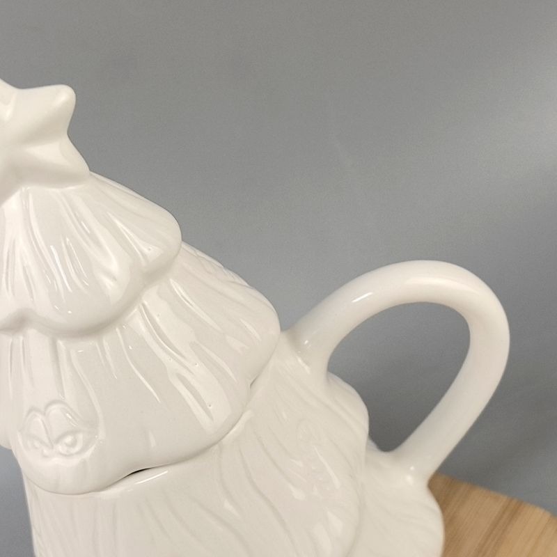 Selección estricta de Navidad creativa limitada árbol de Navidad americano con tazas de cerámica de tapa blanca pura taza de café taza de pareja