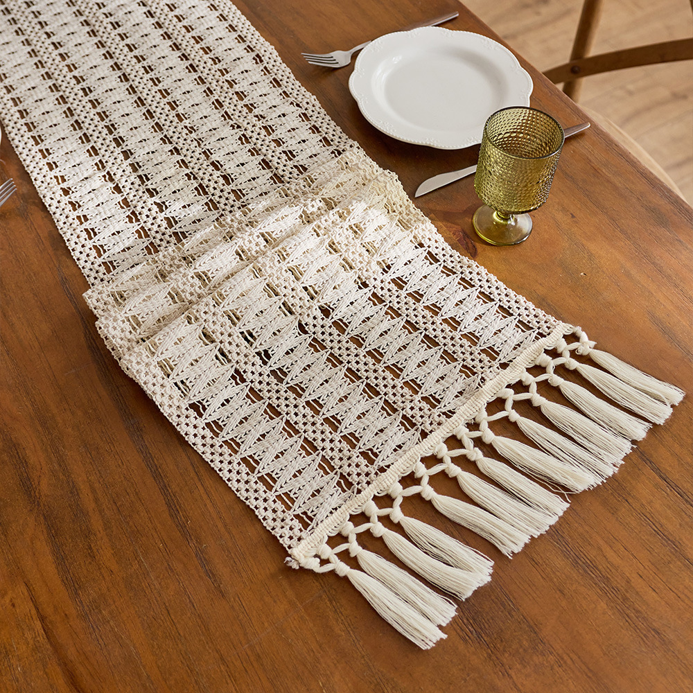Tabla de lepra de algodón Bandera de soda Nudo pequeño fresco Salvia verde Fiesta decoración de mesa de té almohadilla de mesa