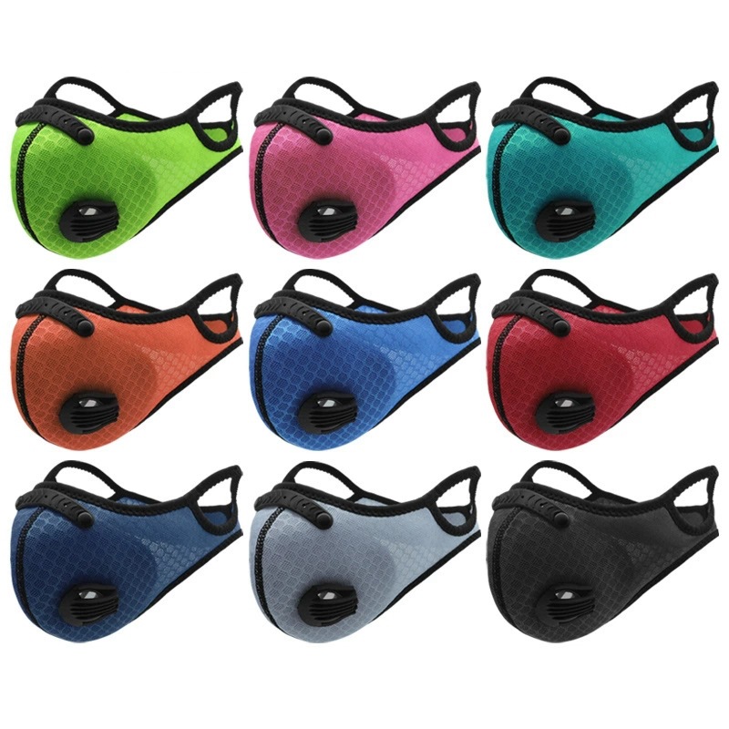 Al Aire Libre corriendo anti-bruma válvula de respiración ciclismo máscara de carbón activado bicicleta a prueba de viento caliente máscara a prueba de polvo