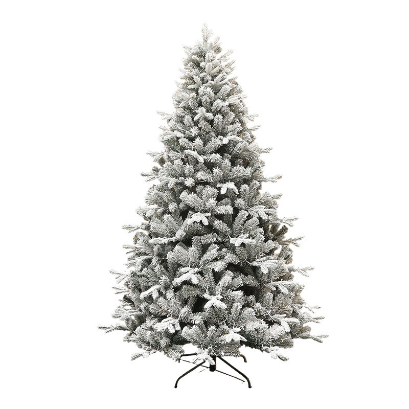 Nuevo árbol de Navidad pe blanco transfronterizo flocado árbol automático de nieve gran decoración de Navidad decoración de decoración