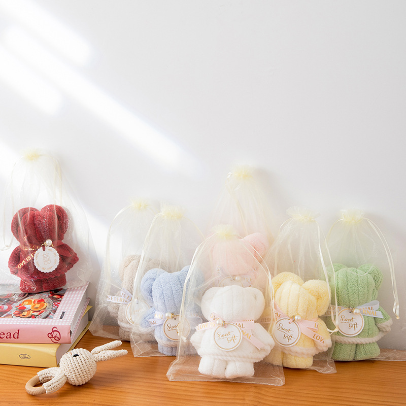 クリエイティブバニーお土産タオル、かわいいクマのタオル、誕生日プレゼント、結婚祝いのお返し、タオルギフト|undefined
