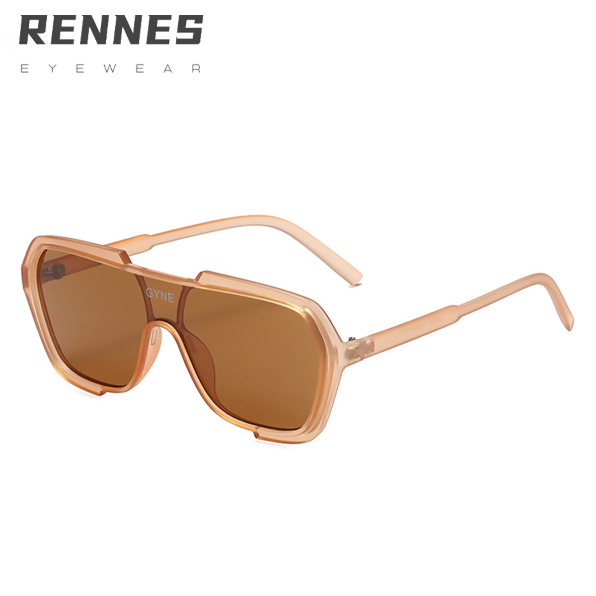 2022 Nuevo Marco grande gafas de sol de una pieza de moda punk gafas de sol de las mujeres gafas integradas gafas de sol europeas y americanas