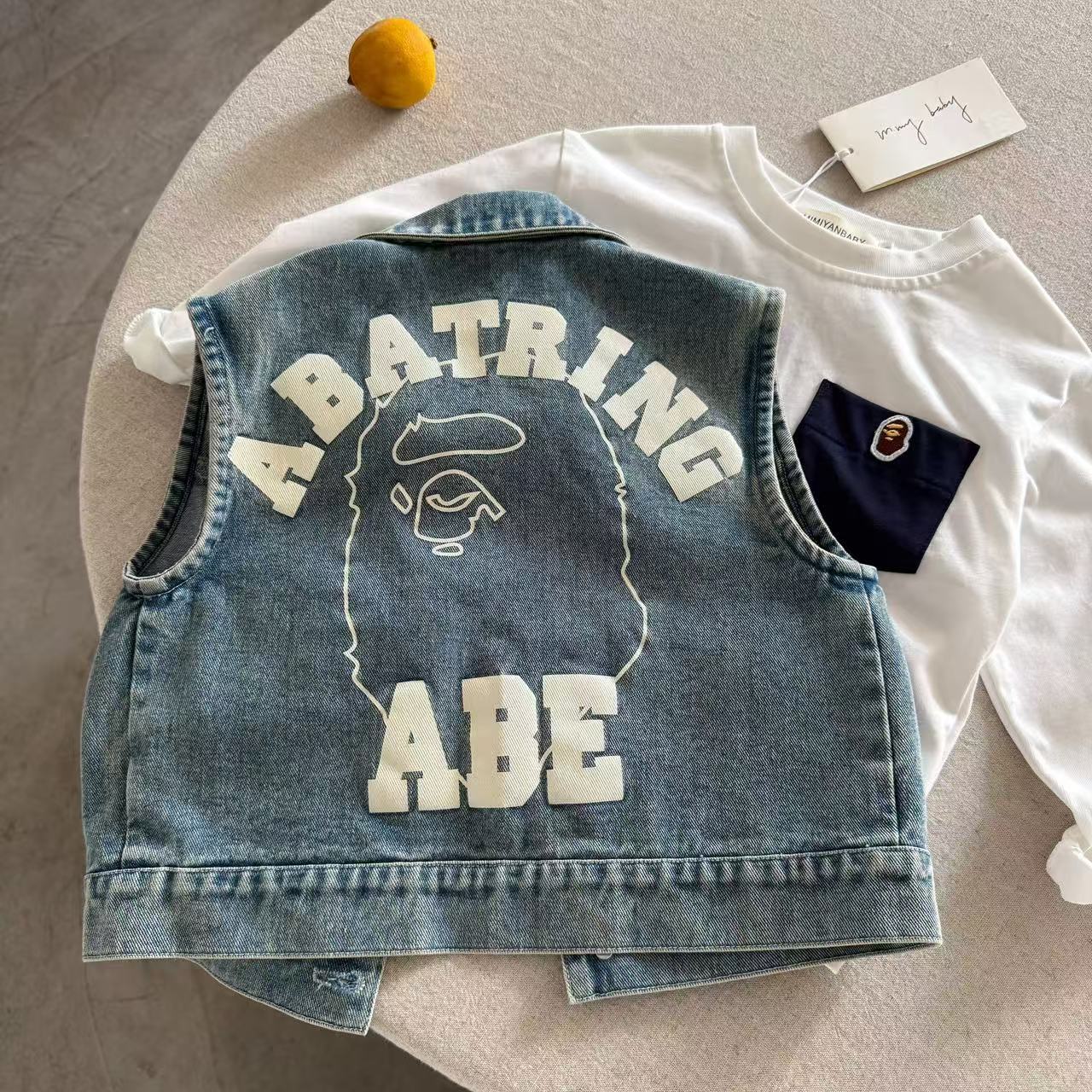 Boys' Denim Vest, Spring/Autumn 2025 New Style, Stylish and Soft for Toddlers, Suitable for Outerwear, Children's Autumn Vest Trendy