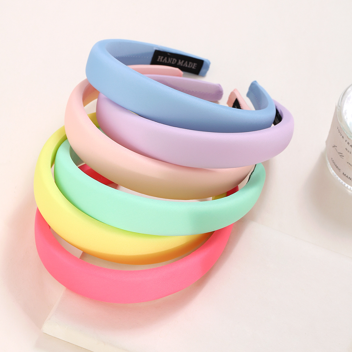 Diadema de color caramelo elegante belleza alta cráneo superior diadema no apretado pelo chica lavado de cara banda de pelo macaron color accesorios para el cabello