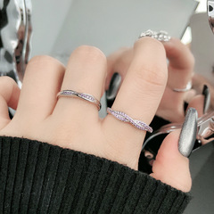 時尚冷淡風素圈開口戒指女小眾設計感莫比烏斯食指戒輕奢百搭指環