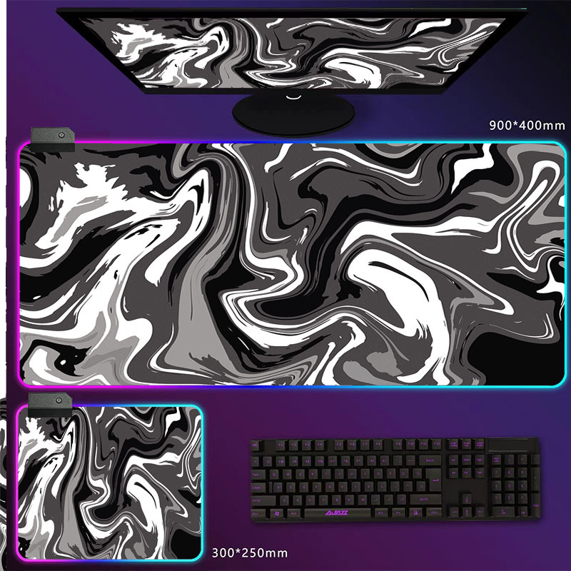 Transfronteriza al por mayor de fábrica nuevo patrón abstracto serie de carga inalámbrica mouse pad color mágico luminoso RGB mouse pad