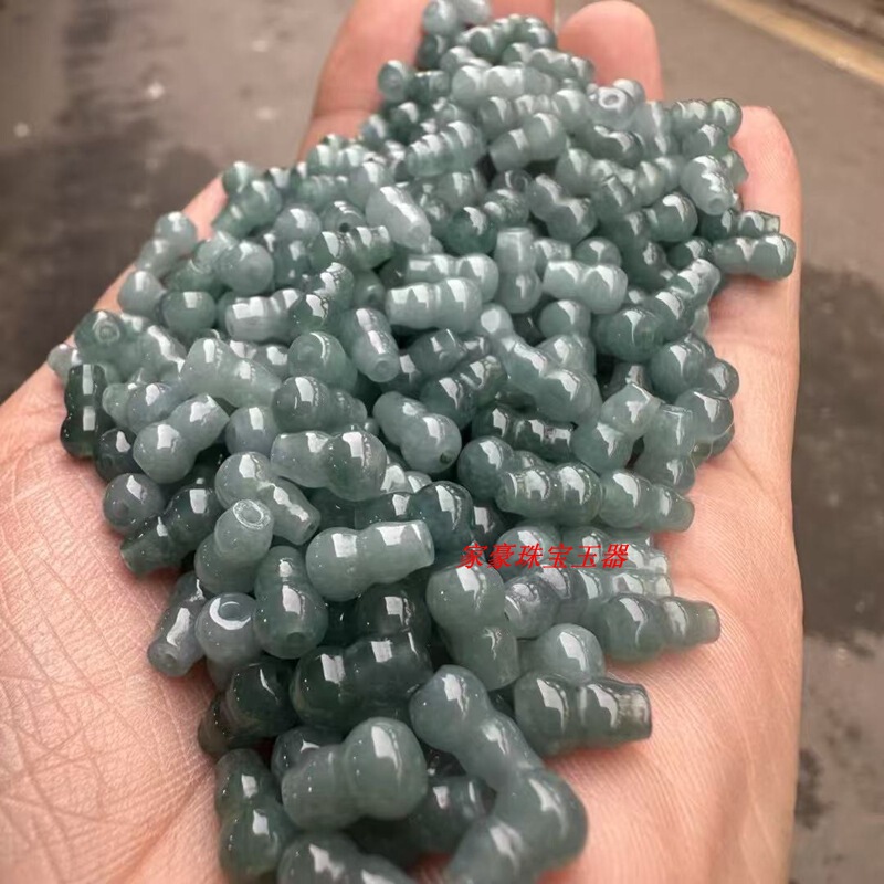 翡翠A商品藍水瓢箪油青小瓢箪卸売りdiy玉アクセサリー散珠部品|undefined