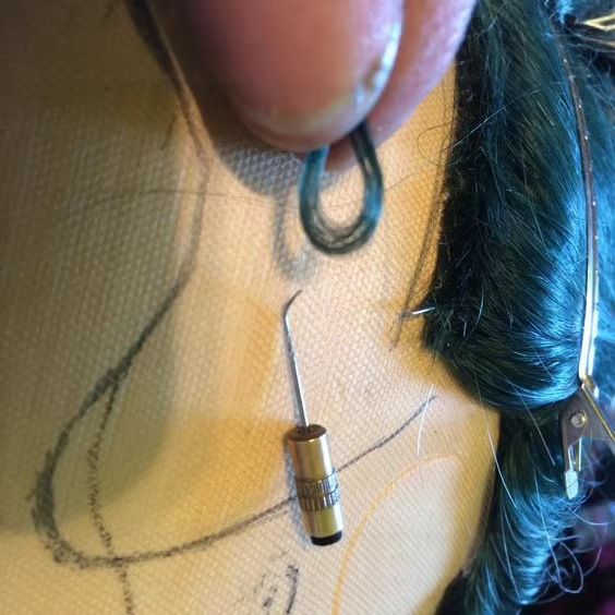 ��������ȫ��˿���˼ٷ�Lace wig�����װ1+4Ventilating Needle