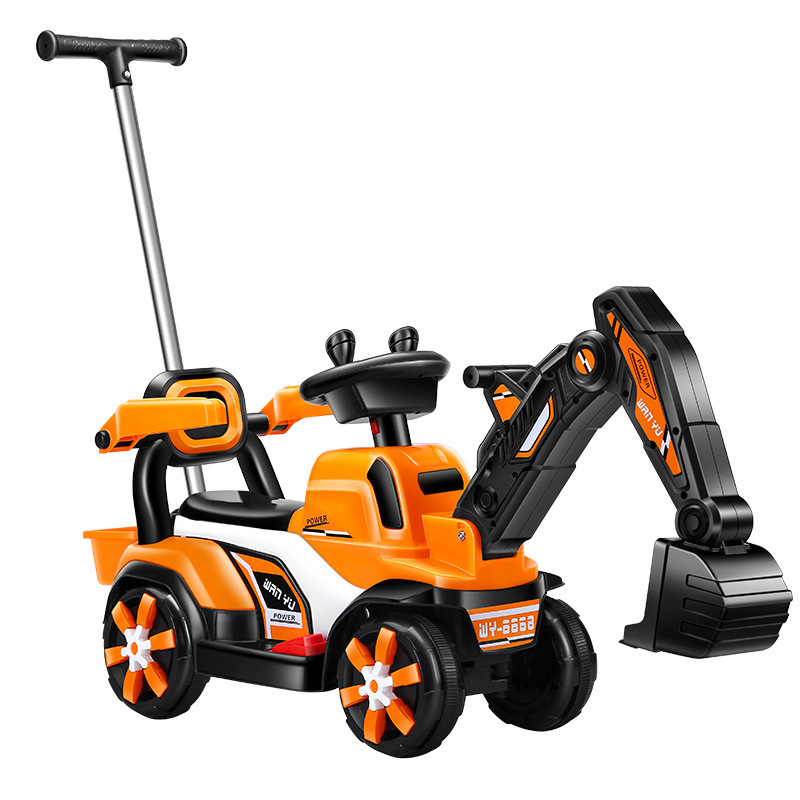 Excavadora coche de ingeniería de juguetes para niños 1 - 5 años de edad puede montar excavadora eléctrica coche eléctrico