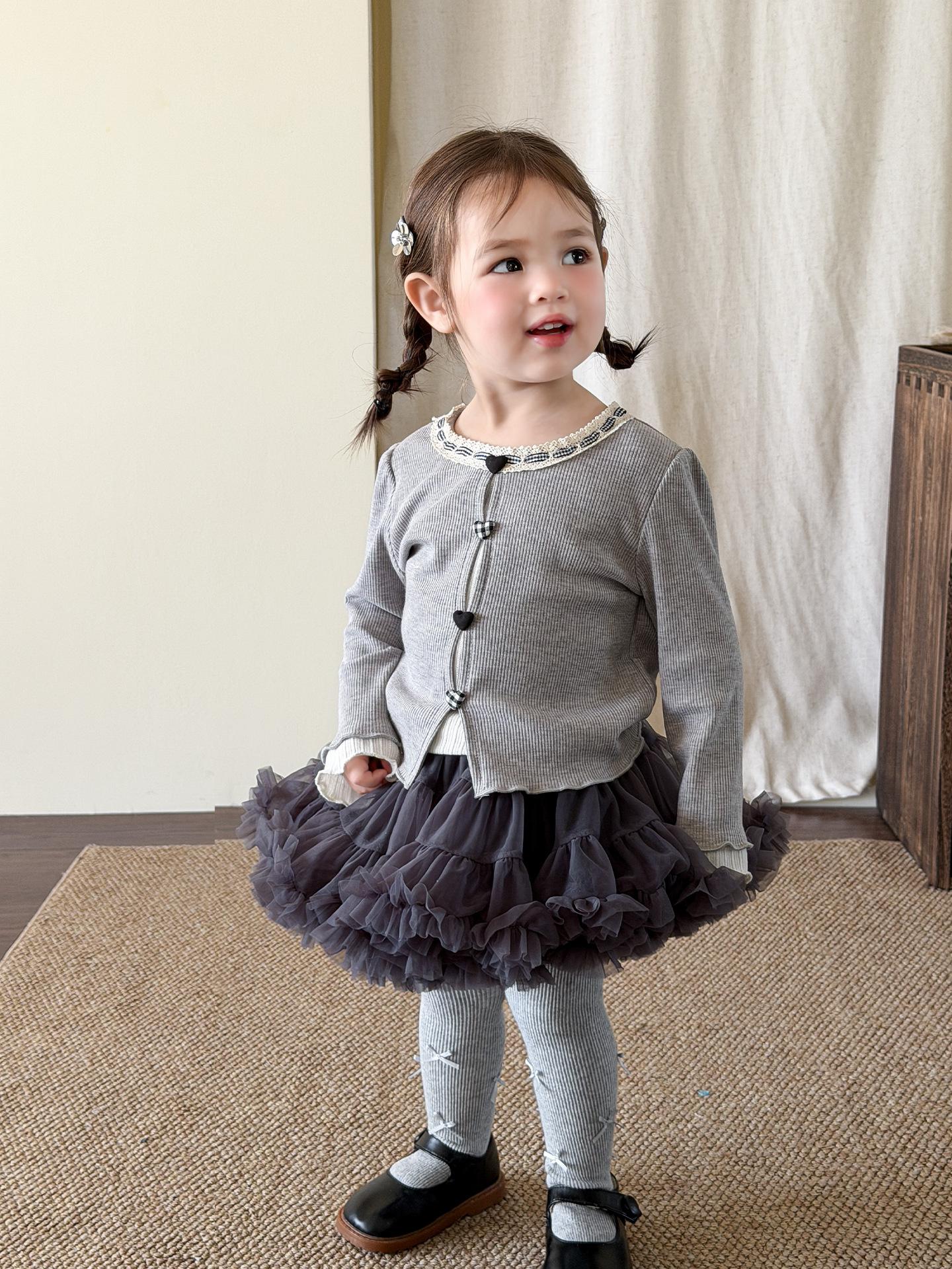 Sugar Pear ropa infantil falda de primavera 2026 nuevo estilo extranjero niño Tutu falda bebé niñas falda princesa