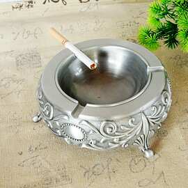 金属烟灰缸复古做旧古锡色高端大气档次家居办公室客厅会议室使用