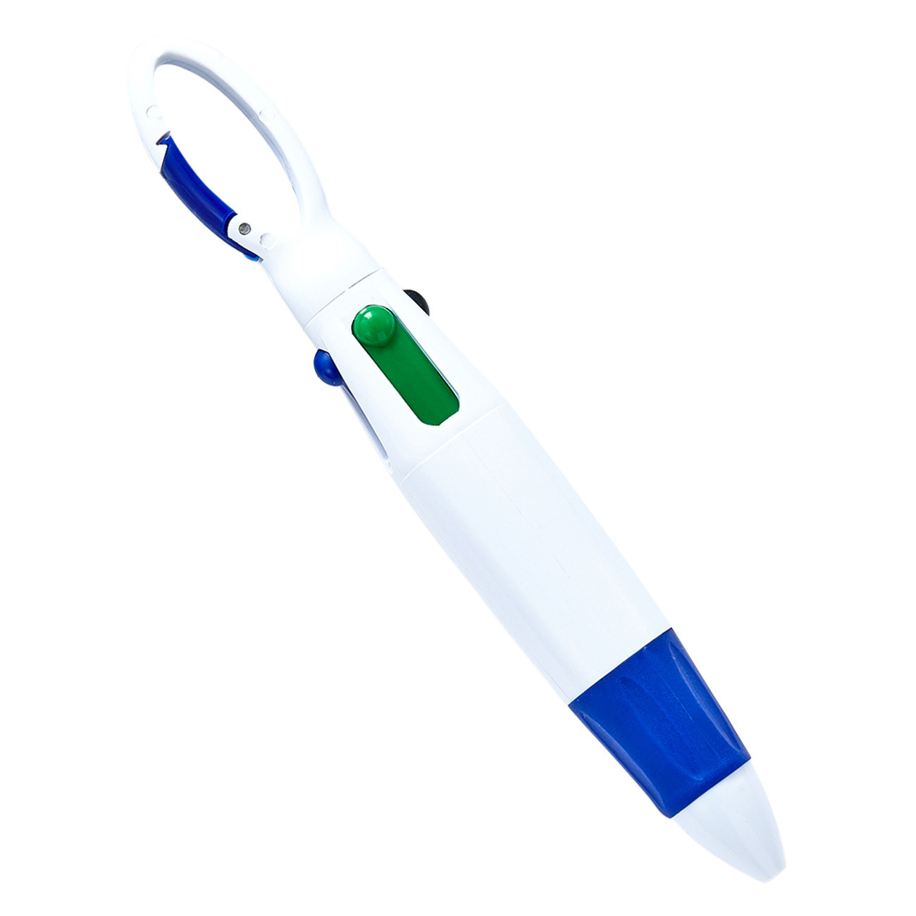 Botón de montaña de cuatro colores pulsar bolígrafo de plástico portátil bolígrafo de bolsillo se puede imprimir logotipo publicitario bolígrafo de regalo