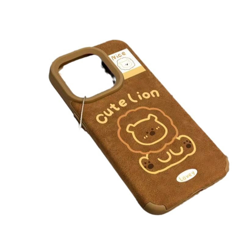 Aplicable a Apple 16 nueva funda para teléfono móvil iPhone16promax otoño e invierno piel de cordero 15 lindo 13 simple 14xr
