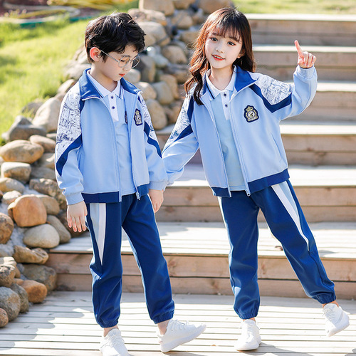 School uniform set summer clothes kindergarten uniform spring and autumn set college style class uniform children's sportswear four-piece set