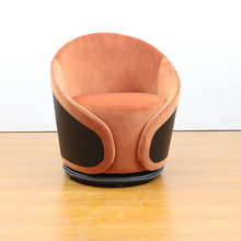 圓形沙發老虎椅現代設計師方案休閑椅皮布搭配花線樣板房新式座椅