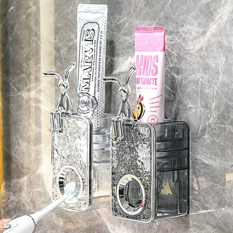 牙膏挤压器壁挂懒人自动挤牙膏器神器家用免打孔牙膏架收纳置物架