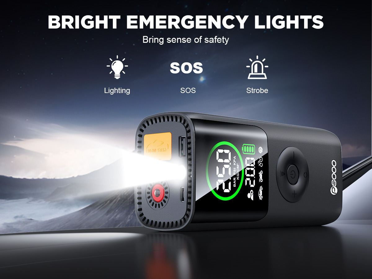 Amazon Car Emergency Jump Starter and Air Compressor All-in-One Device for Vehicle Emergency Multi-Function Power Bank and Air Pump