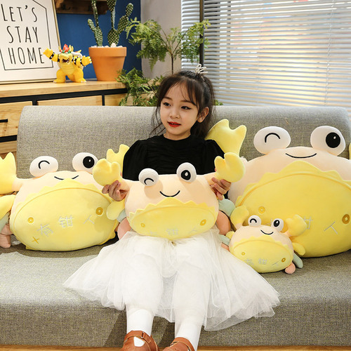 Simulation crab plush toy pillow rich man hairy crab doll doll ragdoll cushion sleeping pillow