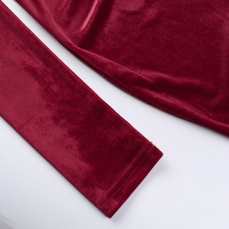 Off Shoulder Sexy High Slit Velvet Dress Women Elegant Dress