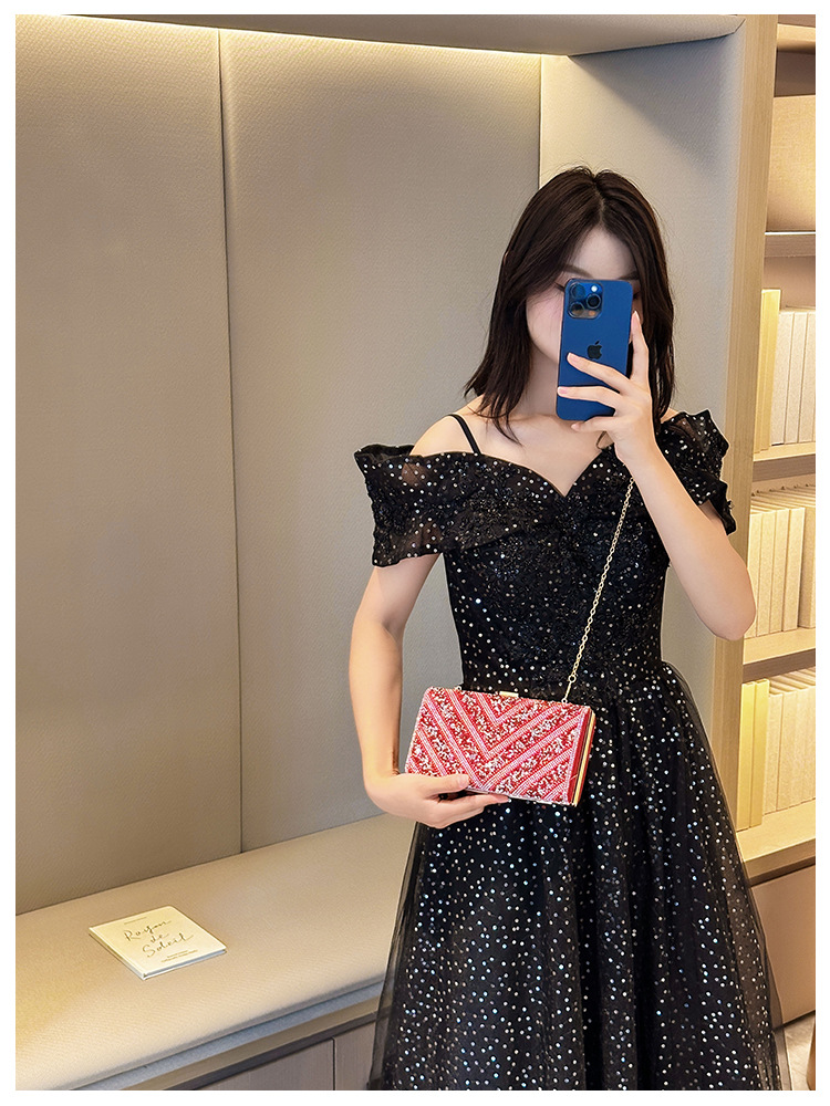 2025 Cross-border new dinner bag, European and American women's handbag, diamond-encrusted banquet clutch, evening dress bag, women's bag undefined