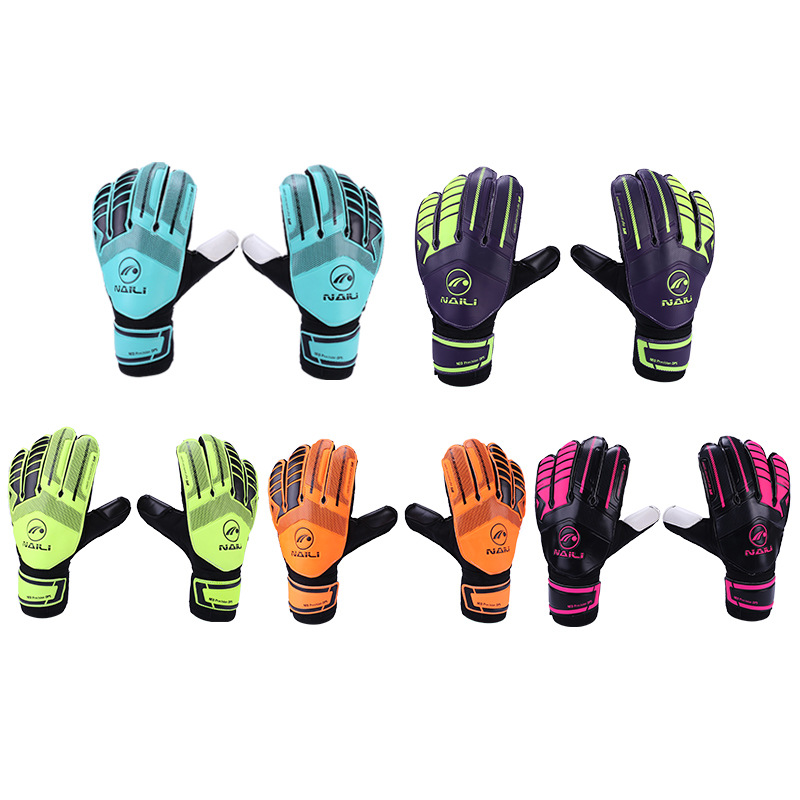 Football goalkeeper training and competition gloves, latex wear-resistant finger protection gloves for children and adults