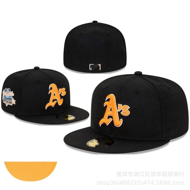 跨境美式SOX全封闭棒球队道奇棒球帽子刺绣嘻哈洋基队闭口平沿帽|undefined