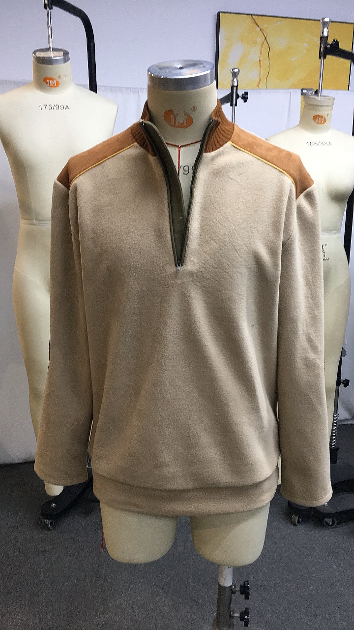 Hanorac tactic gros cu guler înalt pentru exterior, cu fermoar din fleece polar, îmbrăcăminte pentru bărbați, haine de exterior_voghion.com