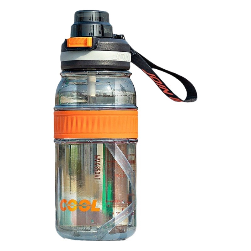 Tong 6337 nueva tonelada barril taza de plástico de alta temperatura 1050ml de gran capacidad paja taza de agua portátil hervidor de agua