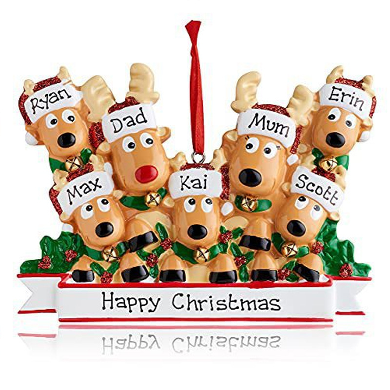 Fashion Style Handmade Craft Christmas Fashion Dog Resin Party Hanging Ornaments