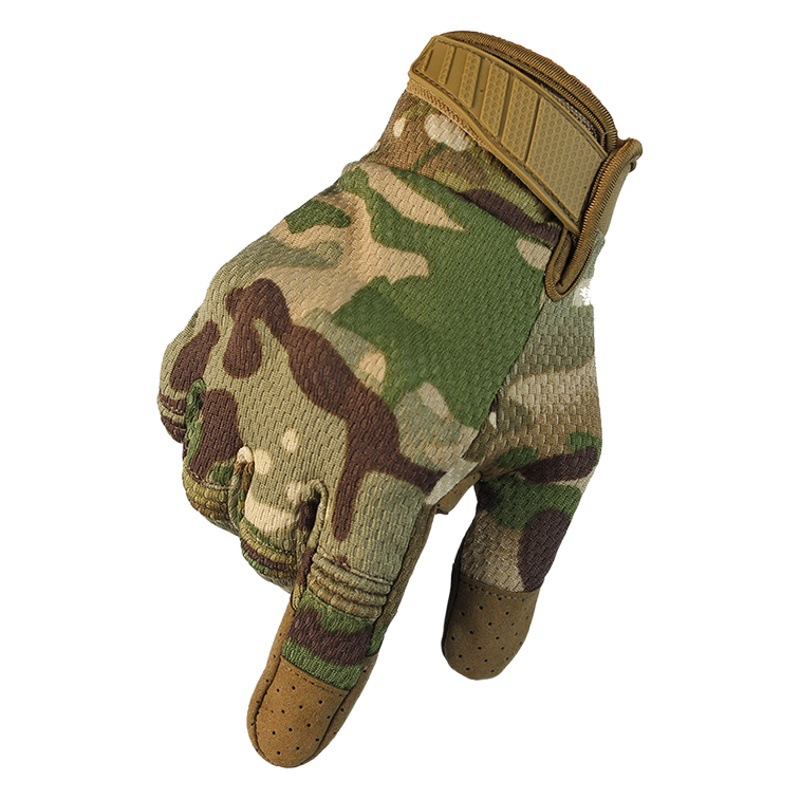 Guantes tácticos transfronterizos de dedos completos, guantes para deportes al aire libre, guantes resistentes al desgaste para montañismo y escalada en roca, guantes tácticos transpirables con pantalla táctil