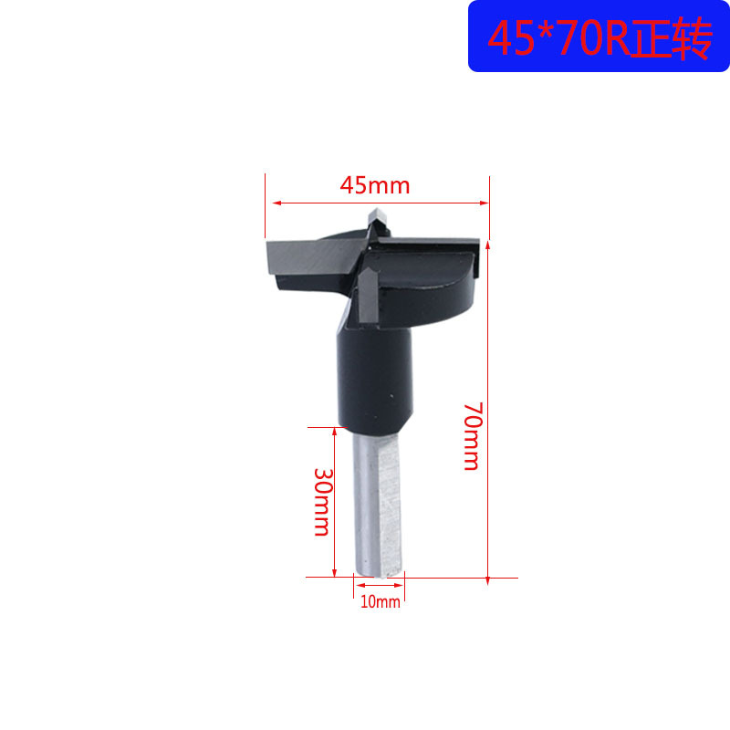 Máquina de grabado al por mayor, abridor de 35 agujeros, broca para trabajar la madera, vástago de 1/2, sierra de aleación de tres hojas, broca de bisagra tres en uno.