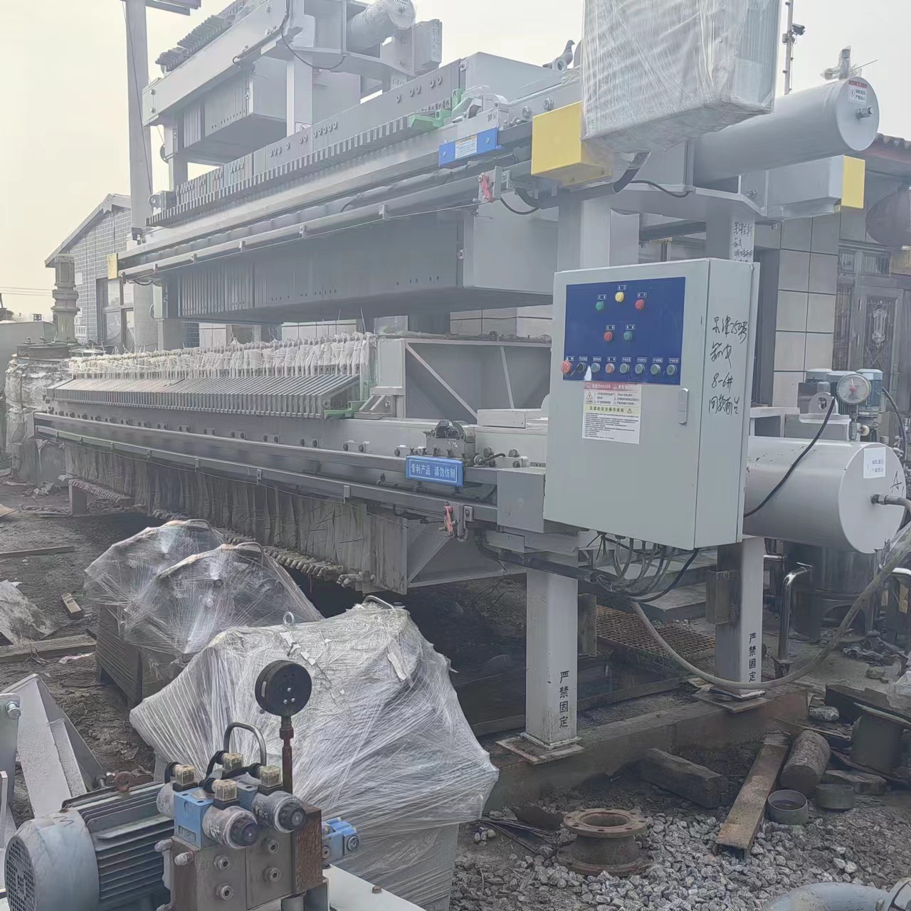 二手厢式压滤机 景津隔膜压滤机 实验室板框压滤机 拉板式压滤机