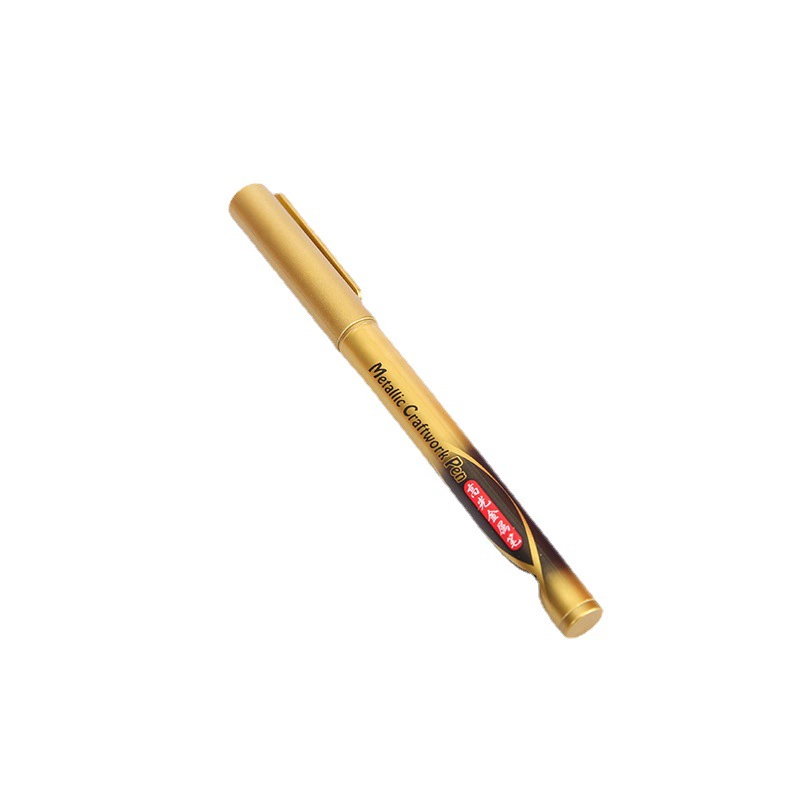 Metal golden brush, marker, DIY