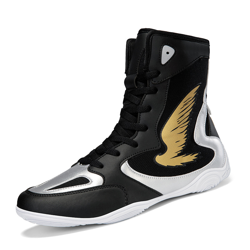 Foreign Trade Cross-Border Source Factory New Large Size Men's Indoor Fighting Training Wrestling Shoes Non-Slip Wear-Resistant Boxing Shoes