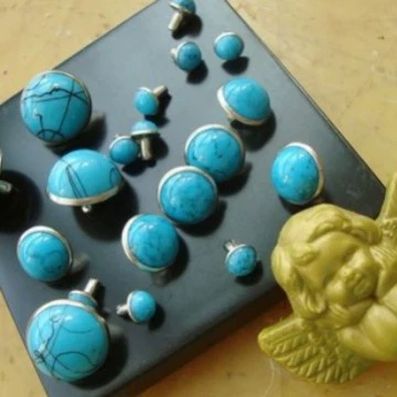 Аксессуары «сделай сам», аксессуары для одежды, аксессуары для багажа, аксессуары для ремней, бирюзовые заклепки с колпачками, прямые продажи бирюзовых заклепок