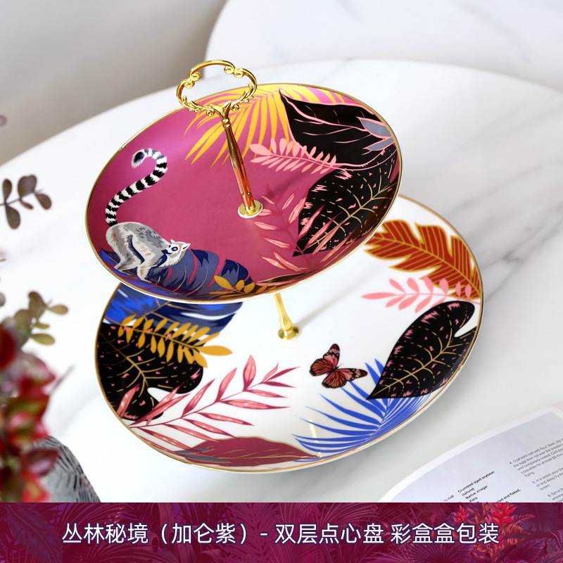 꽃 비행 나비 댄스 더블 레이어 스트링 플레이트