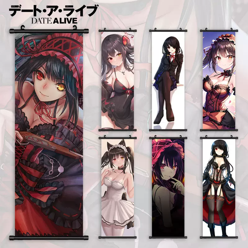 约会大作战动漫挂轴画可爱风氛围感挂画速卖通亚马逊热销一件代发