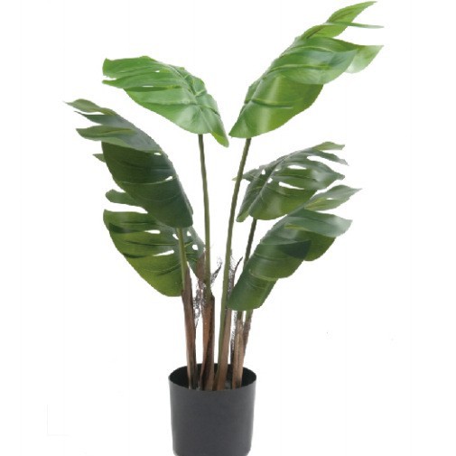 Monstera de simulación nórdica, plantas verdes en macetas, decoración de interiores y exteriores para el hogar, adornos de simulación de monstera artificial, bonsai