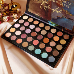 NOVO5363 40-Shade Eyeshadow Palette in Salon-Ready Pearl, Matte, and Earthy Tones—Perfect for Students, Trending on Social Media