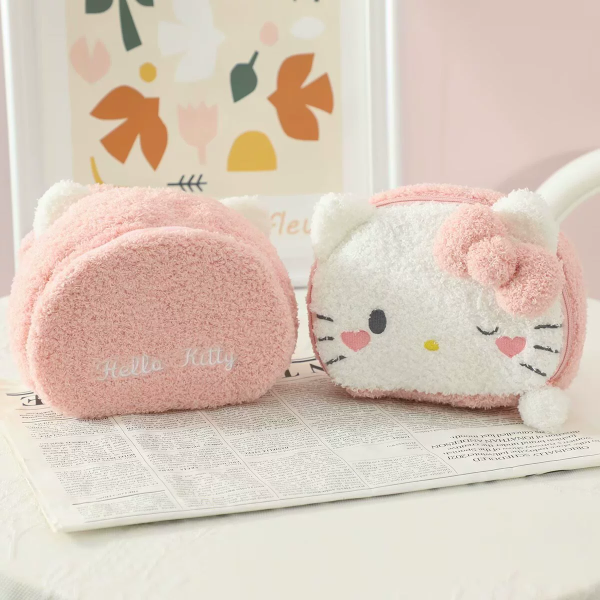 Мягкая косметичка Cinnamoroll, 20×14×9 см с зеркалом — милый органайзер