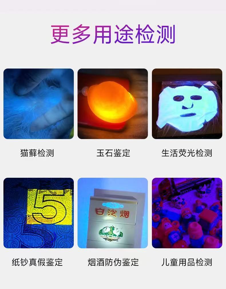Uv Purple Light Foreign Object Detection Uv 365Nm Purple Light Mini Flashlight Fluorescent Agent Detection Lamp to Illuminate Scorpions