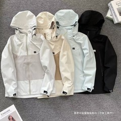 2025新型潮牌突撃服コート男女カジュアルアウトドアカップルフード付き防風ジャケット上着