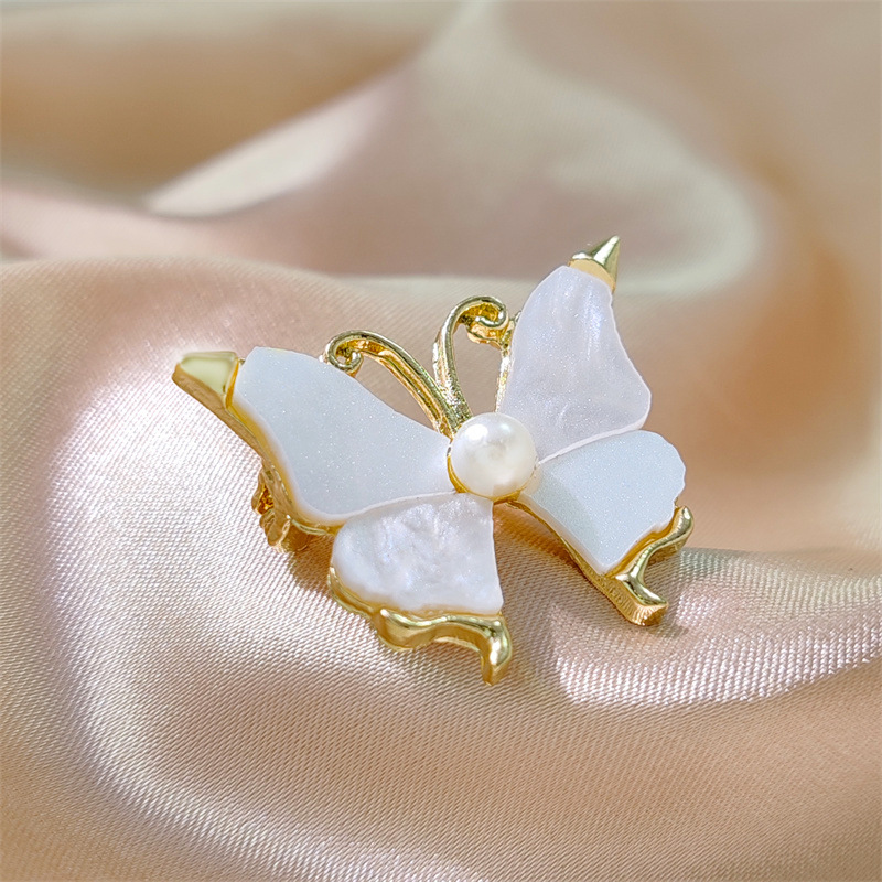Luxuriöse Schmetterlingsbrosche Für Damen Perlen Schmuck Accessoire_voghion.com