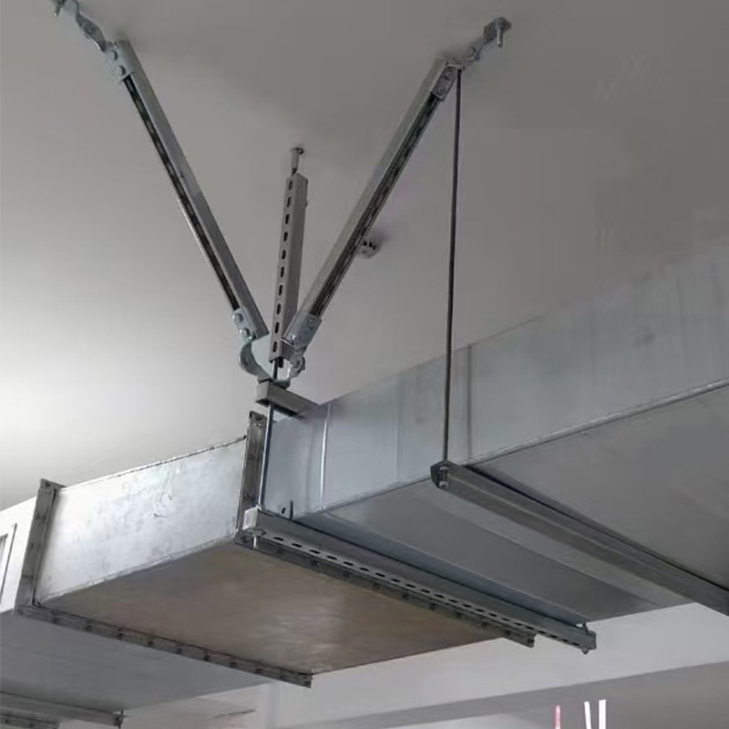 通风管道双向抗震支架建筑风管侧向单向防震支吊架抗震组合支架|undefined