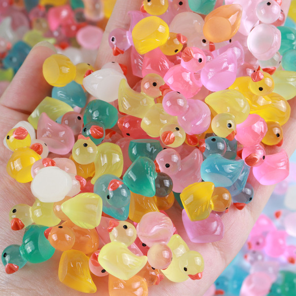 10 color internet celebrity luminous little yellow duck mini little…